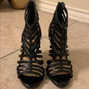 Gianni Bini caged peep toe heels